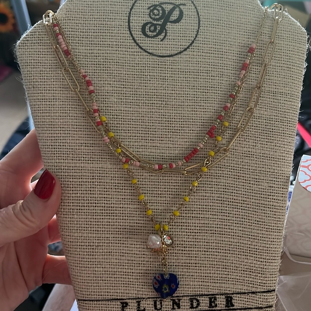 BNIB Beautiful “Marie” triple layered necklace